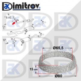 Уплътнение изпускателна тръба Citroen Fiat Ford Honda Iveco Mazda Peugeot
